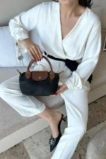 کیف شانه ای مشکی کوچک برند Shule - تصویر 5
