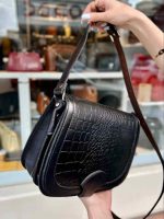 کیف چرم طبیعی زنانه لنگری مشکی بزرگ - تصویر 2