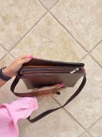 کیف چرم طبیعی زنانه جلو دوخت فندوقی سنگی - تصویر 3