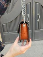 کیف زنانه چرم طبیعی نارنجی | متفاوت و ماندگار - تصویر 2