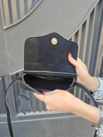کیف چرم زنانه درب پروانه مشکی | 669-S - تصویر 3