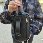 کیف چرم طبیعی شوز بگ مشکی لیزارد