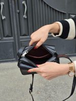 کیف چرم طبیعی زنانه مشکی تمام سنگی - تصویر 2