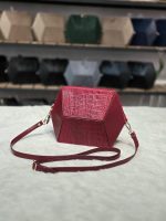کیف چرم زنانه زرشکی آلبالویی - تصویر 4