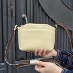کیف چرم لچک کوچک کرمی لیزارد