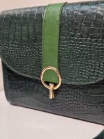 کیف چرم زنانه سبز سنگی - تصویر 5