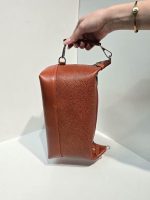 کیف چرم عسلی نارنجی فلوتر - تصویر 2