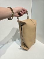 کیف چرم زنانه کرمی فلوتر - تصویر 3