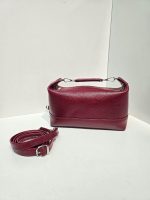 کیف چرم زنانه زرشکی فلوتر