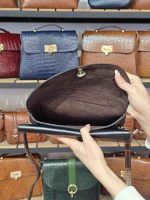 کیف چرم کتابی قهوه ای ابر و بادی سنگی | خاص و شیک - تصویر 2