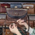 کیف چرم کتابی قهوه ای ابر و بادی سنگی | خاص و شیک