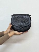 کیف چرم ترنج مشکی حاشیه ساده | چرم اصل گاوی - تصویر 2