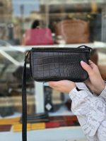 کیف چرم زنانه | مشکی سنگی | چرم اصل گاوی - تصویر 5