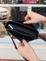 کیف چرم زنانه | لچک مشکی لیزارد کوچک | چرم اصل گاوی - تصویر 2