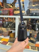 کیف چرم زنانه | لچک مشکی فلوتر کوچک | چرم اصل گاوی - تصویر 5