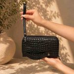 کیف چرم دستی مردانه | مشکی سنگی | چرم اصل گاوی
