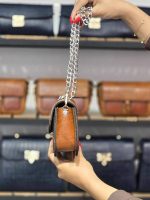کیف چرم قهوه ای ابروبادی ساده | چرم اصل گاوی - تصویر 3
