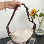 کیف کمری رنگ سفید قهوه ای