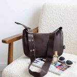 کیف دوشی بند پرچی رنگ قهوه ای