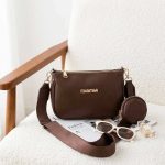کیف کوچک طرح برند MIU MIU رنگ قهوه ای