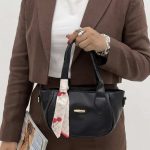 کیف  کوچک شالدار رنگ مشکی