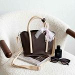 کیف پاپیون دار قهوه ای