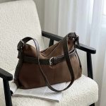 کیف مدل لش کمربندی رنگ قهوه ای