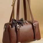 کیف کوچک صندوقی دوخانه رنگ قهوه ای